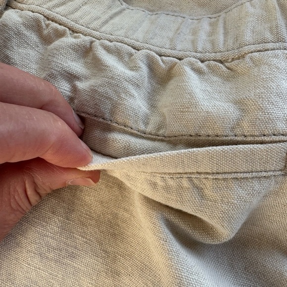 Lafayette 148 Cream Linen Skirt Midi with Front Slit / 8 - Picture 5 of 11